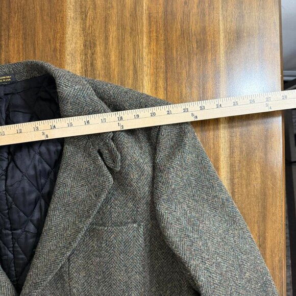 L. L. BEAN Thinsulate Quilted Tweed Wool Coat Blazer Mens M Colorful - Picture 9 of 12